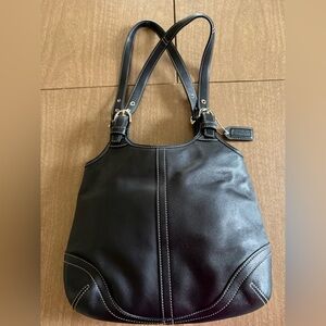 Coach Black Leather Pocketbook